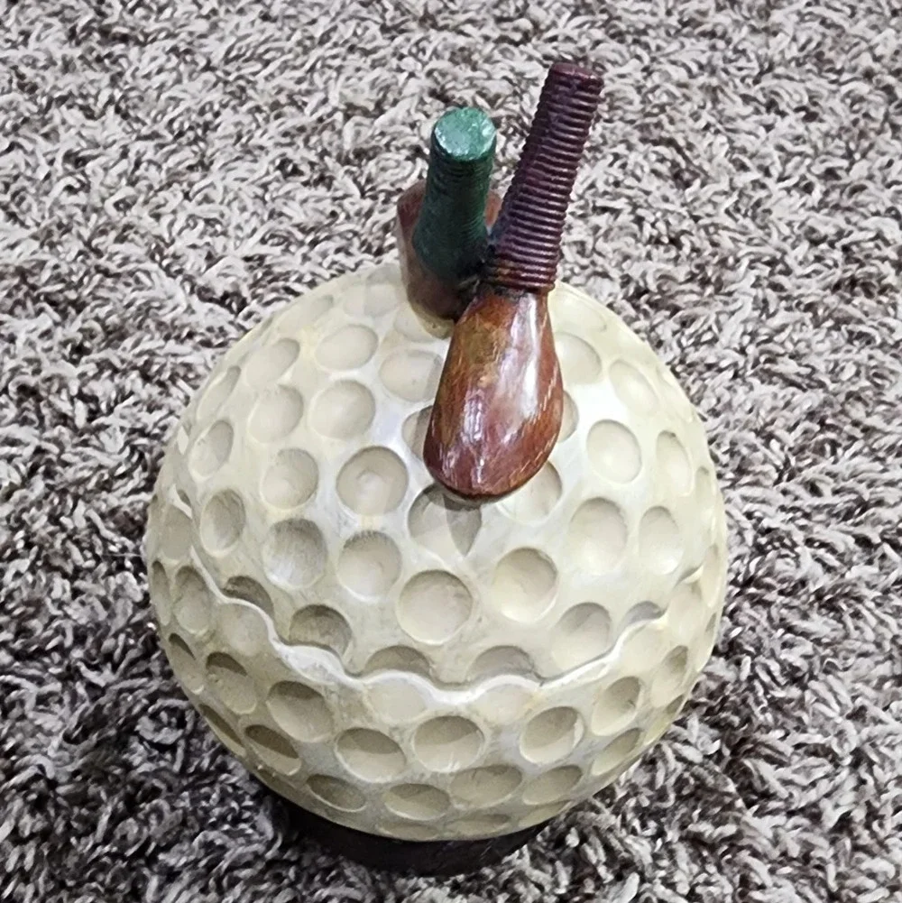 Golf Ball Shaped Decor Clips Holder Paper Weight Stationary - Picture 4 of 6